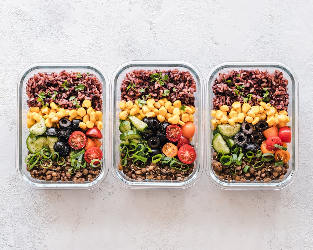 Rainbow Buddha bowl with seasonal vegetables